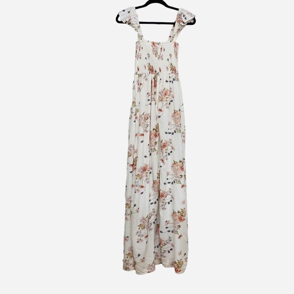 Plum Pretty Sugar Charlie Pink Floral Maxi Dress Women's Size One Size - Picture 7 of 12